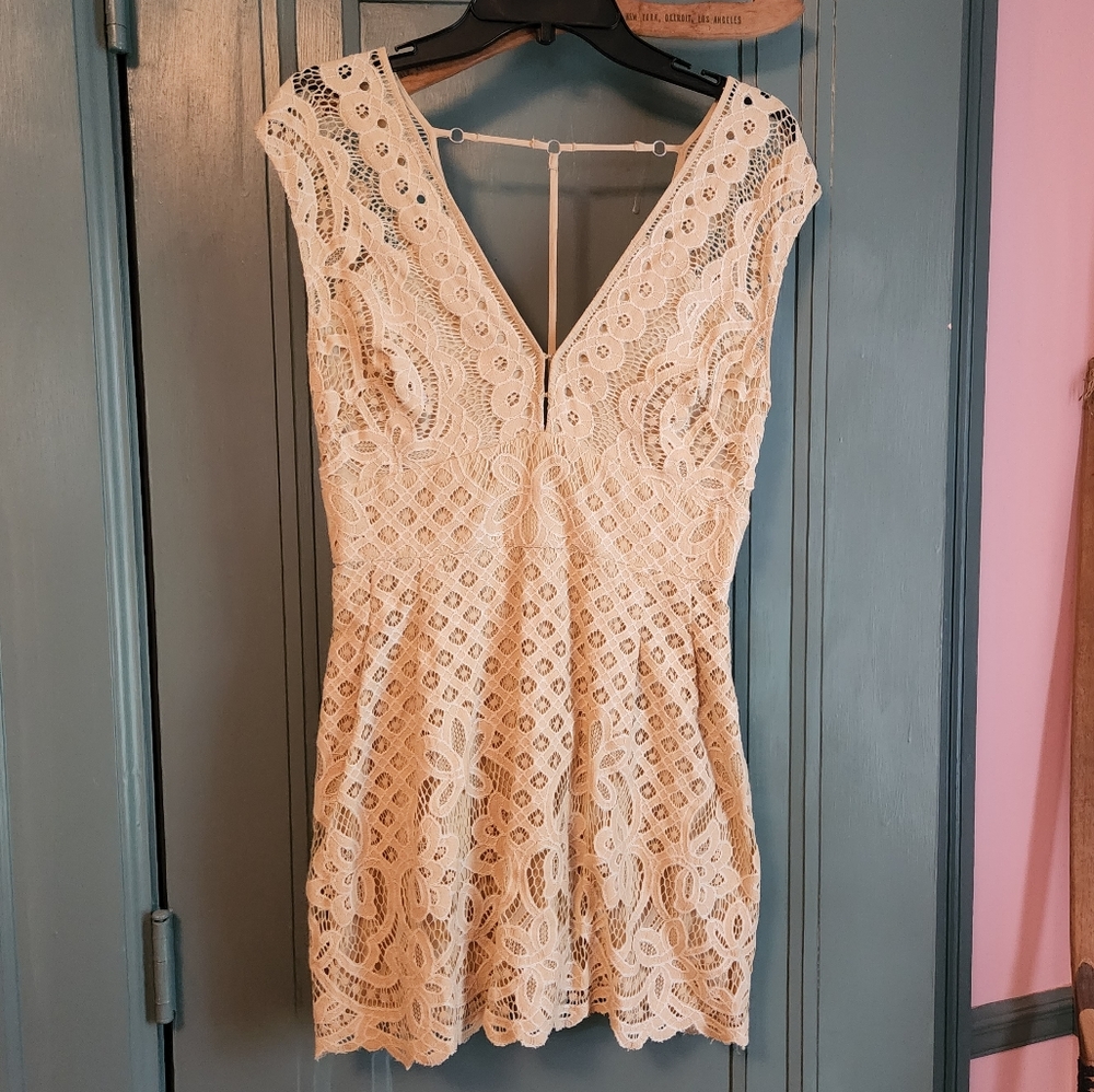 Free People Size 6 Cream Dress - Picture 6 of 9
